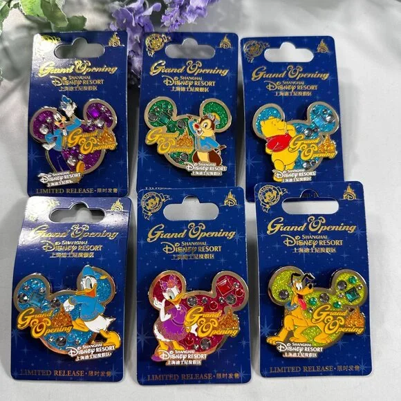Disney Daisy Donald Trading Pin Pooh Pluto Goofy Shanghai Lapel Pin Brooch Badge